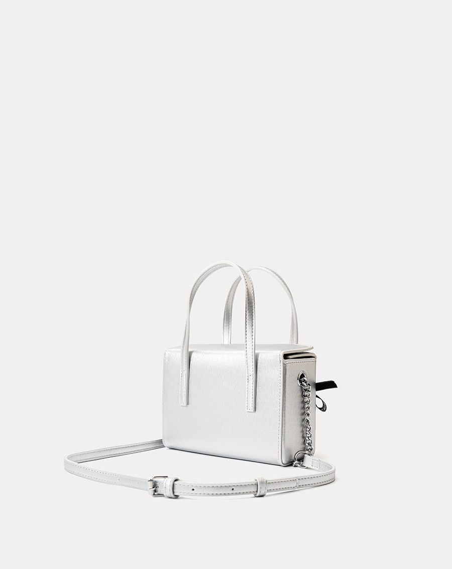  Túi Xách Nhỏ Dạng Hộp Trang Trí Charm Nơ 