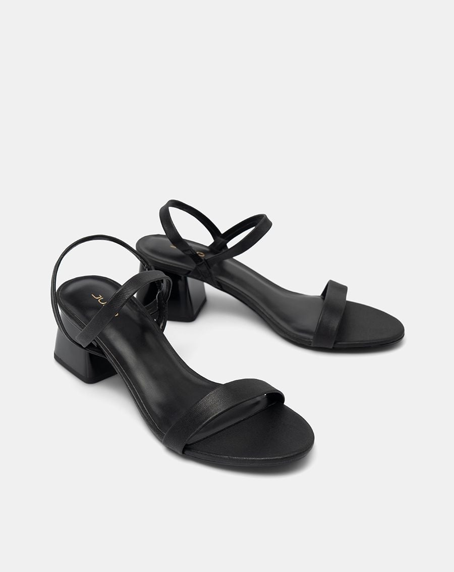  Giày Sandal Gót Thấp Quai Ngang 