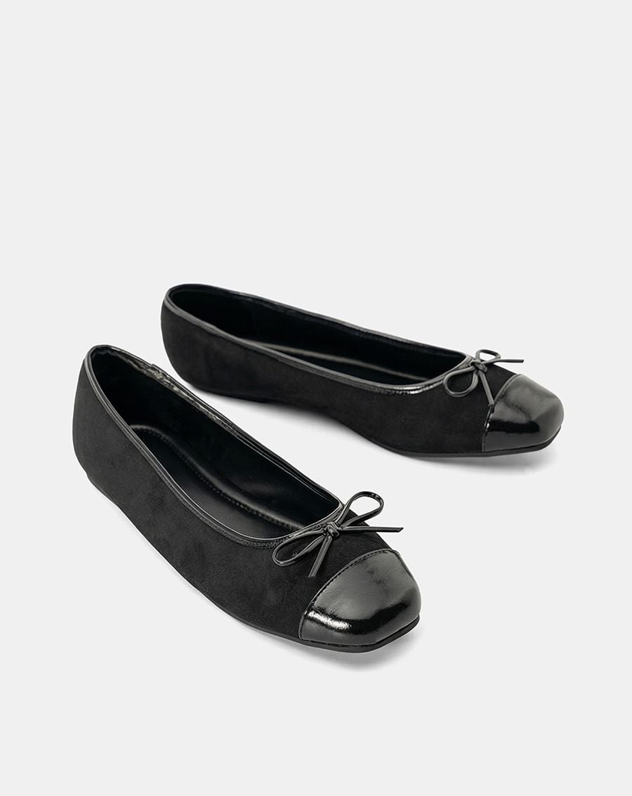  Giày Búp Bê Phối Nơ Bọc Toecap 