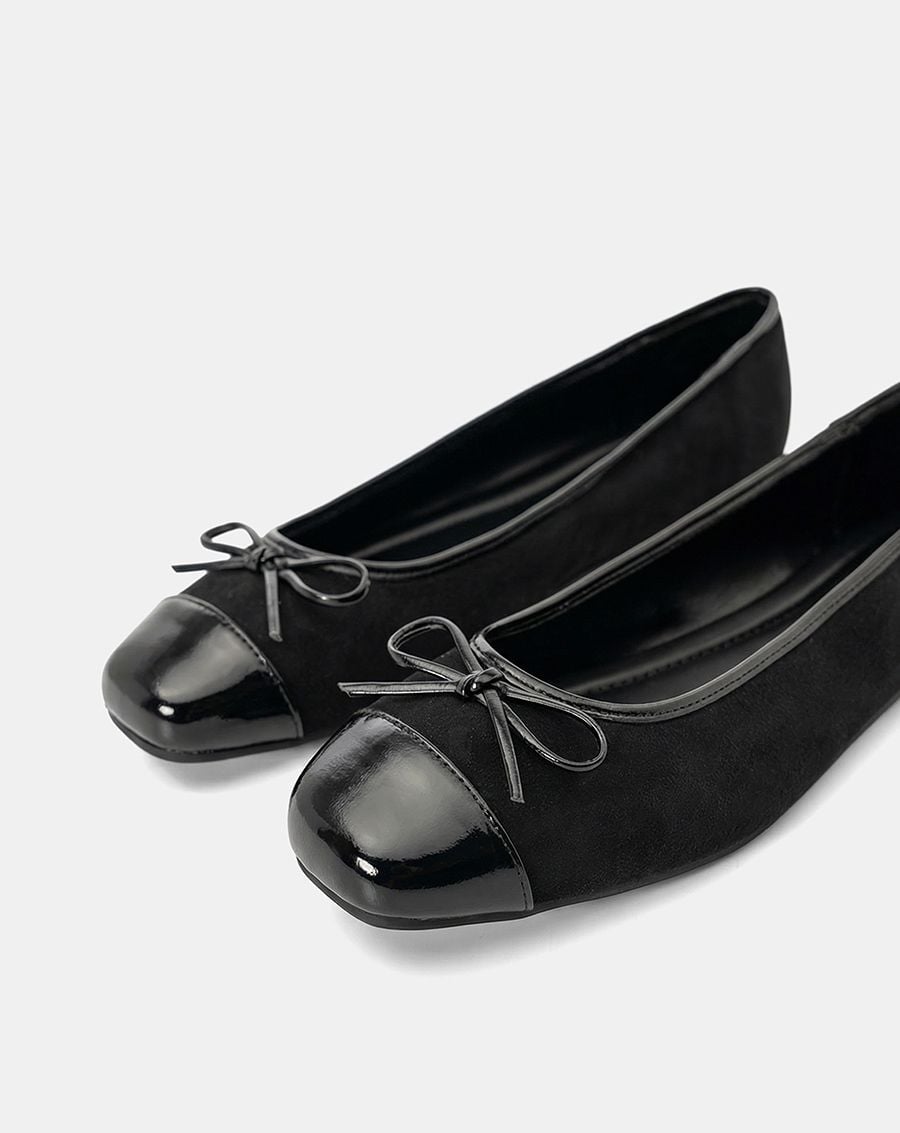  Giày Búp Bê Phối Nơ Bọc Toecap 