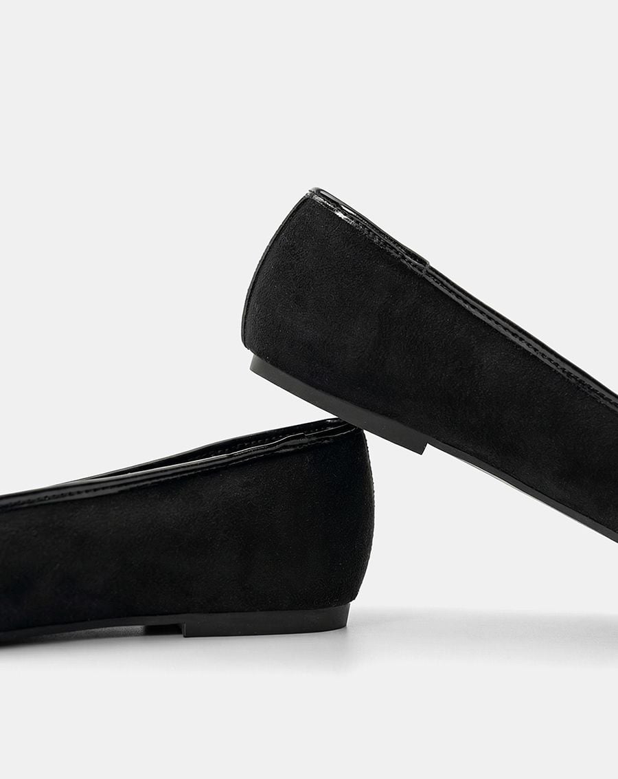  Giày Búp Bê Phối Nơ Bọc Toecap 