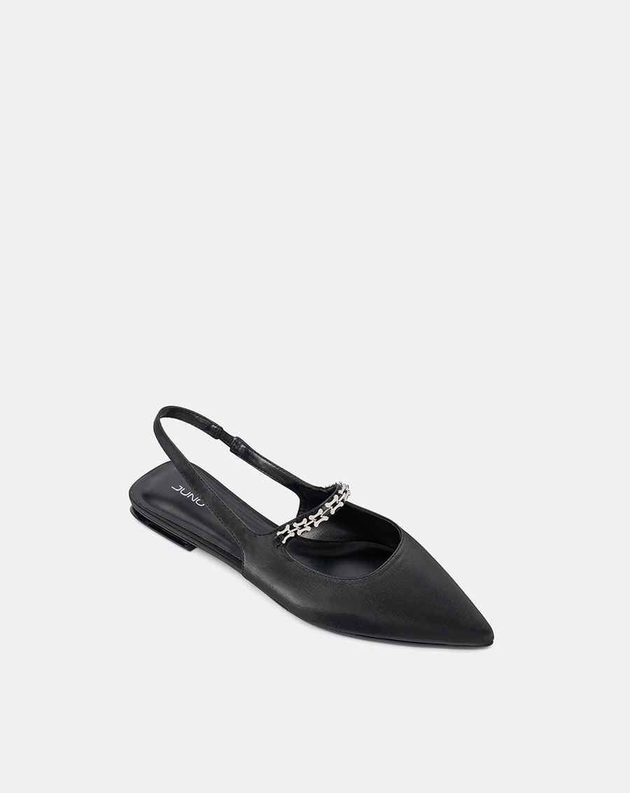  Giày Búp Bê Slingback Phối Quai Mary Jane Xích Trang Trí 