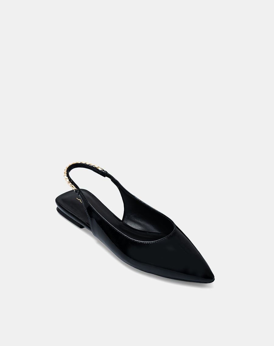  Giày Búp Bê Slingback Phối Dây Xích 