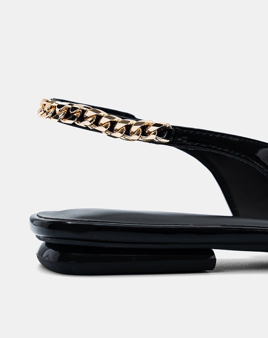  Giày Búp Bê Slingback Phối Dây Xích 