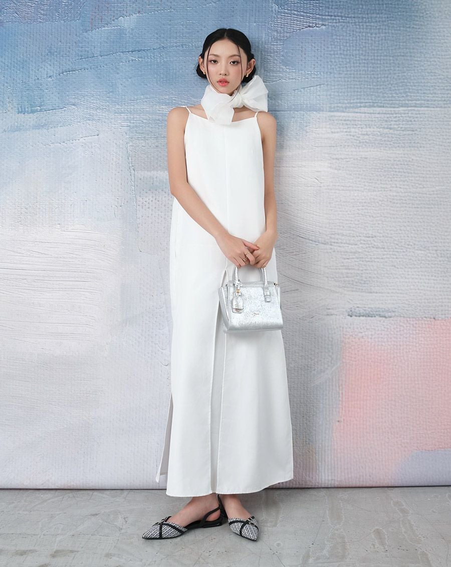  Giày Búp Bê Phối Vải Đan 