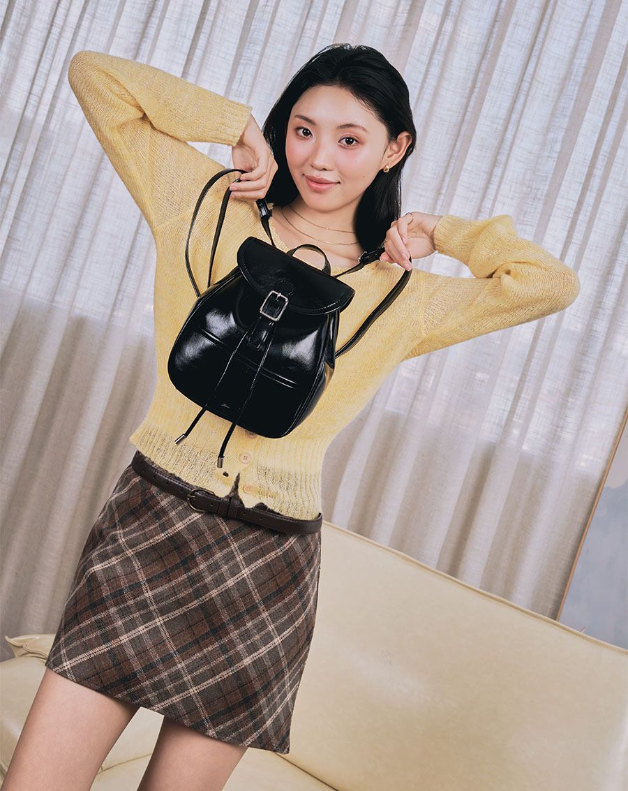  Balo Nắp Gập Rút Dây Trang Trí Khoá 