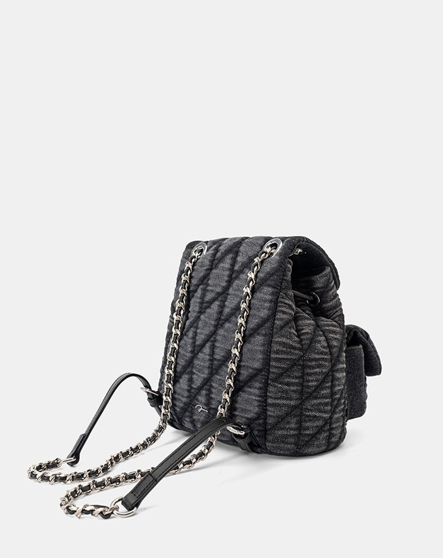  Balo Denim Nắp Gập Chần Bông 