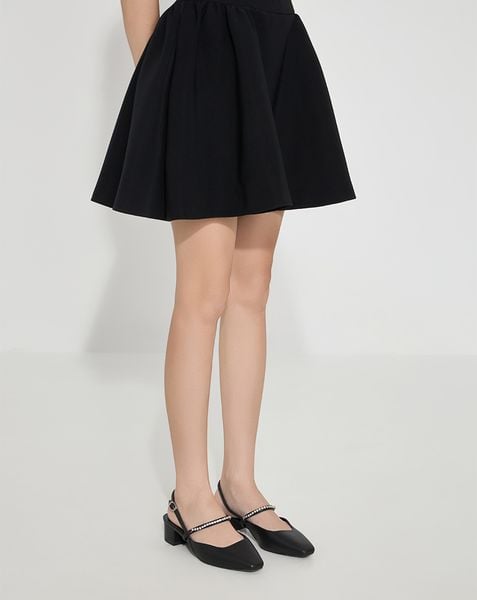  Giày Cao Gót Slingback Phối Dây Trang Trí 