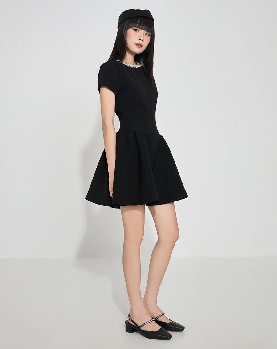  Giày Cao Gót Slingback Phối Dây Trang Trí 