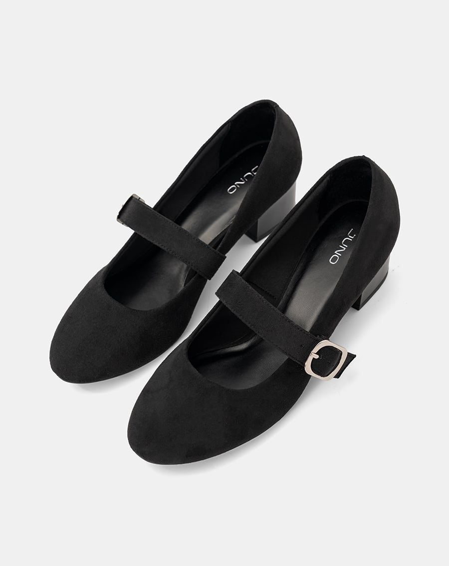  Giày Cao Gót Quai Mary Jane Phối Buckle 