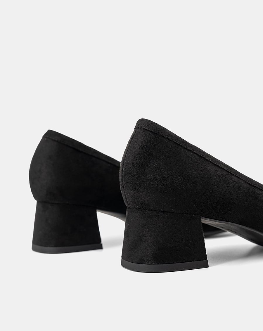  Giày Cao Gót Mũi Vuông Phối Nơ 