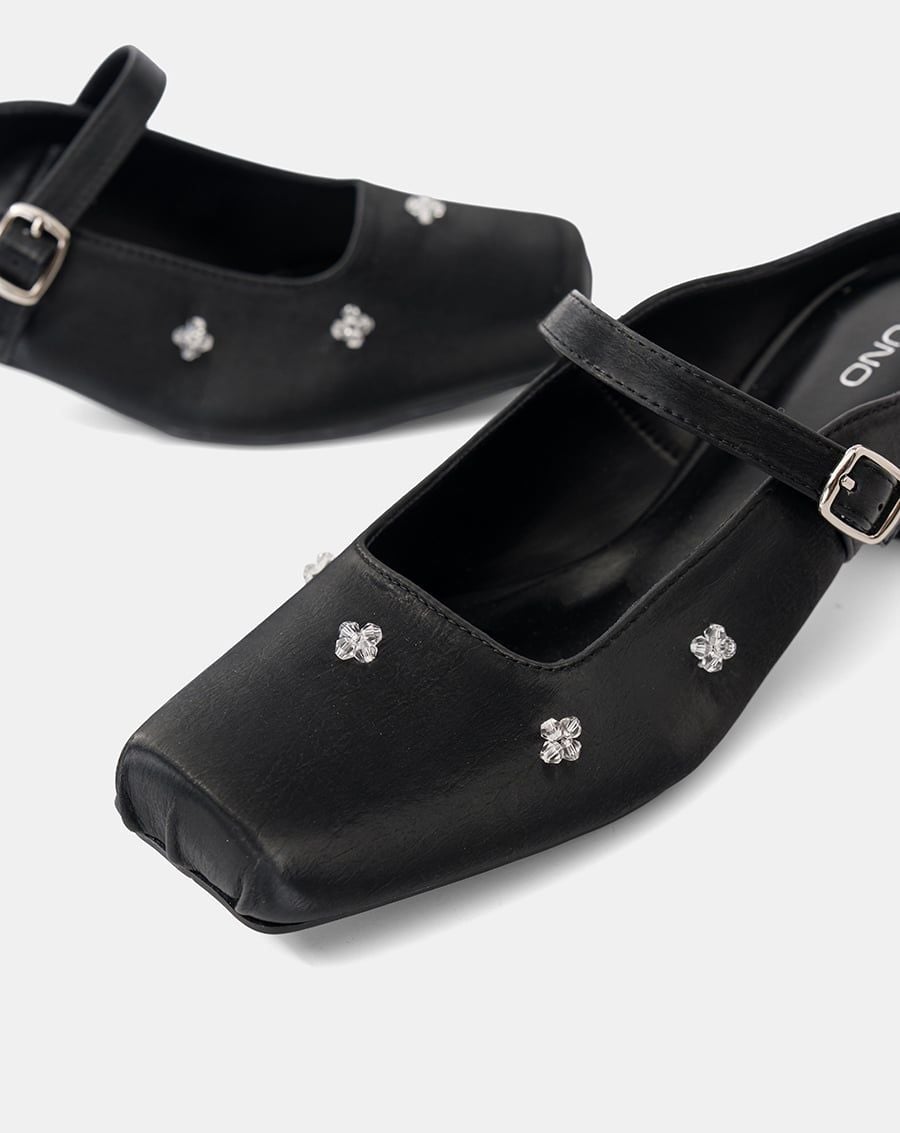  Giày Cao Gót Mũi Vuông Quai Mary Jane 