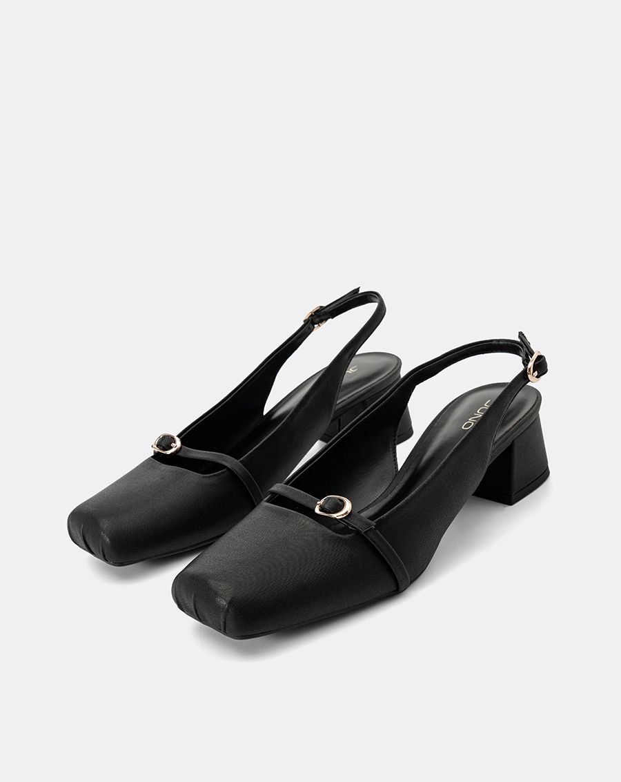  Giày Cao Gót Slingback Mũi Vuông 
