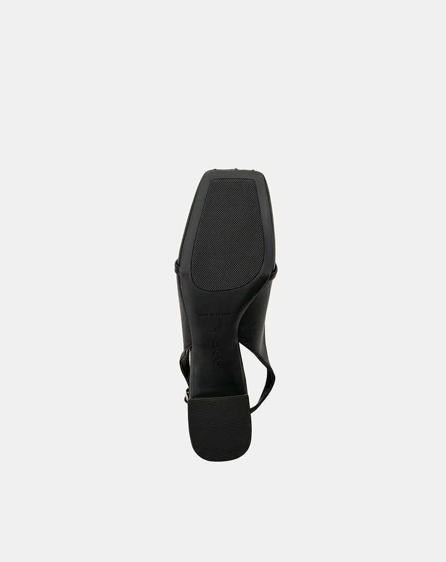  Giày Cao Gót Slingback Mũi Vuông 