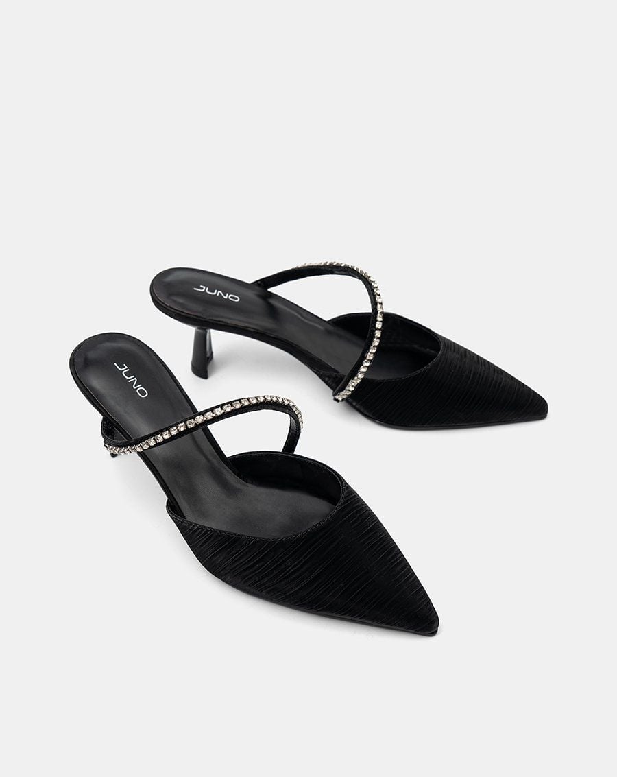  Giày Cao Gót Cao Gót Phối Dây Đá Trang Trí 