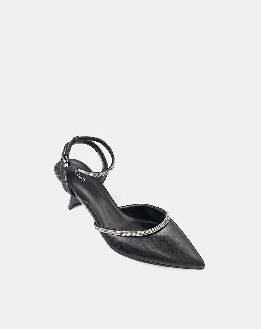  Giày Cao Gót Phối Dây Đá Nhỏ 