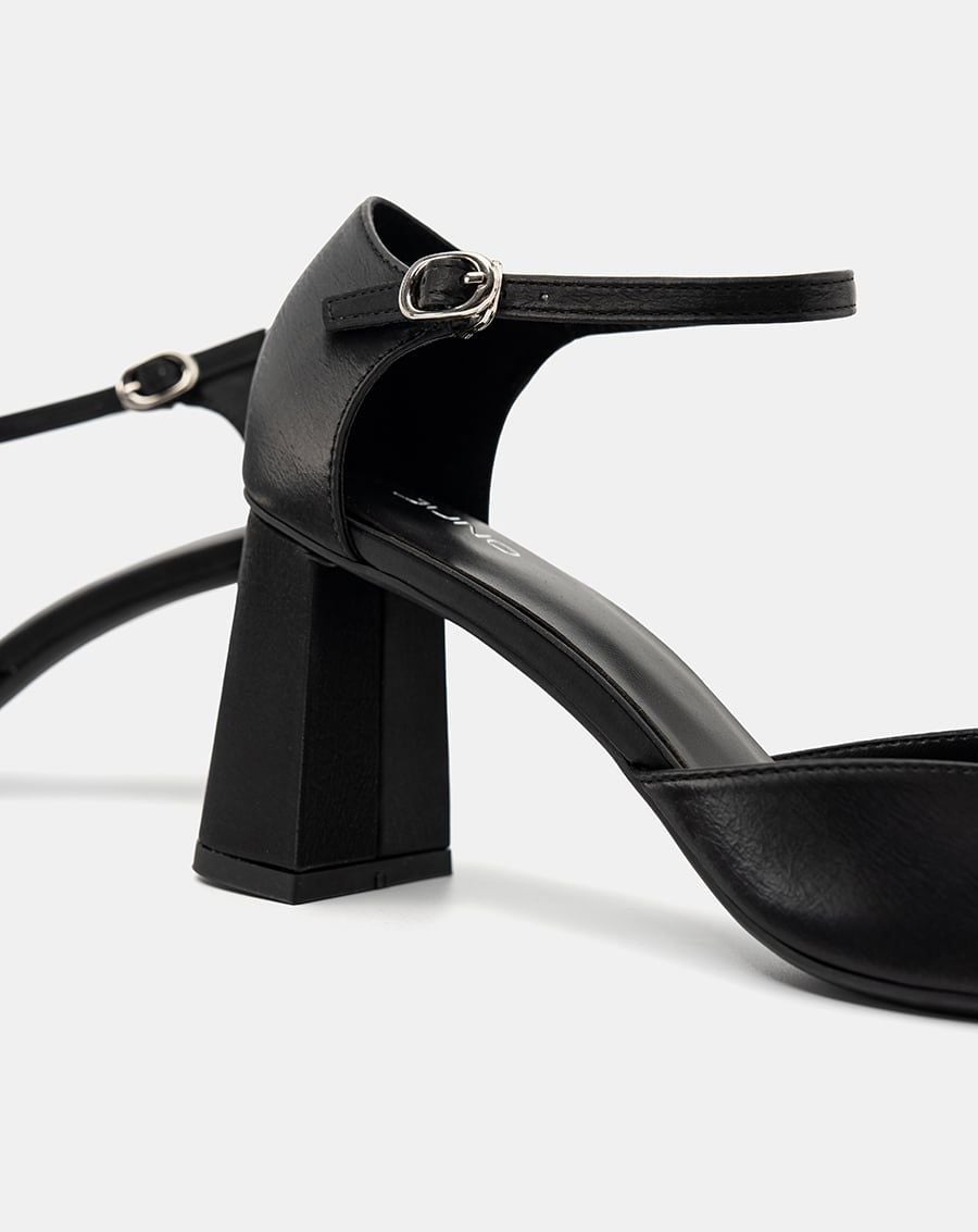  Giày Cao Gót Pump Quai Cổ Chân Bít Gót 