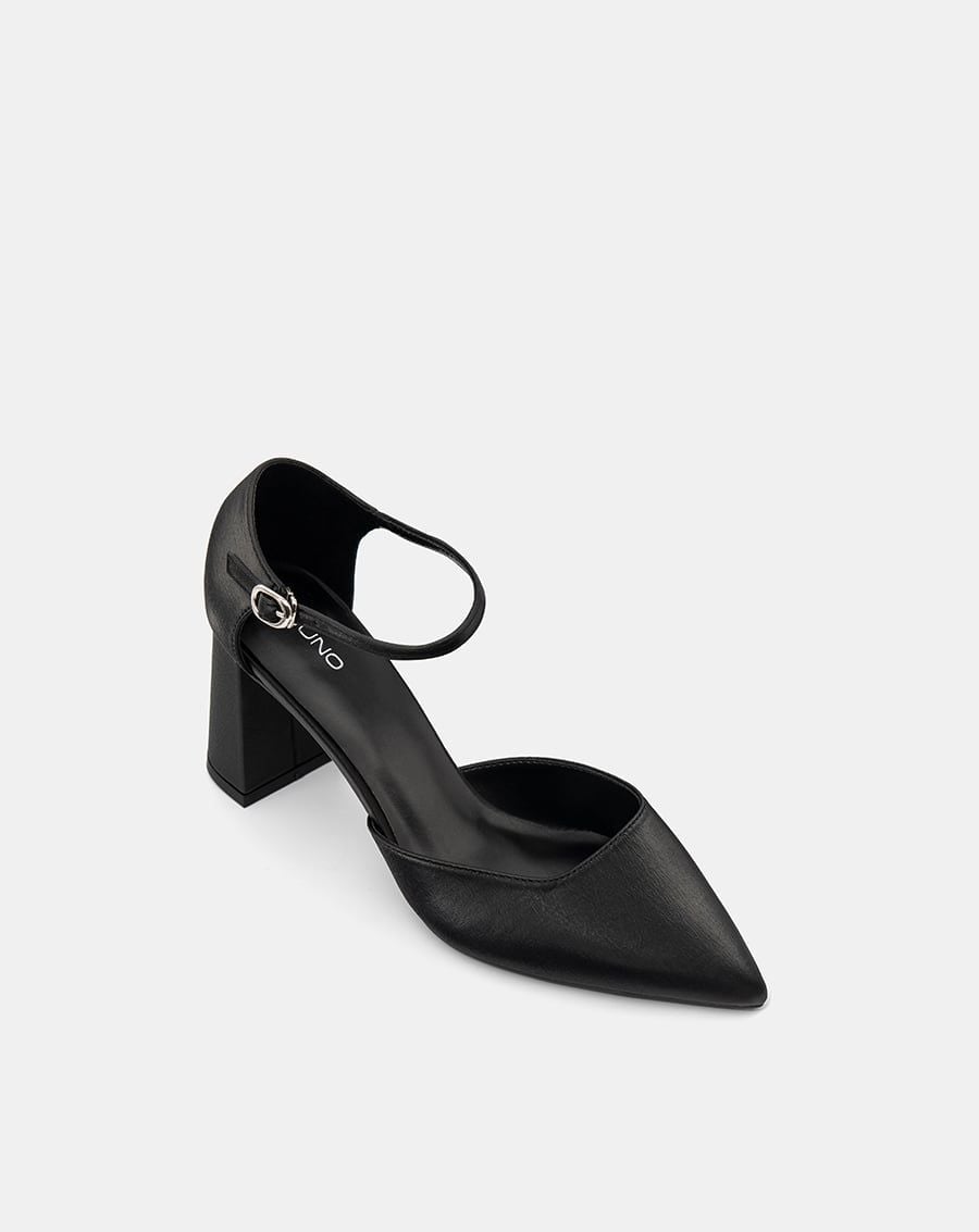  Giày Cao Gót Pump Quai Cổ Chân Bít Gót 