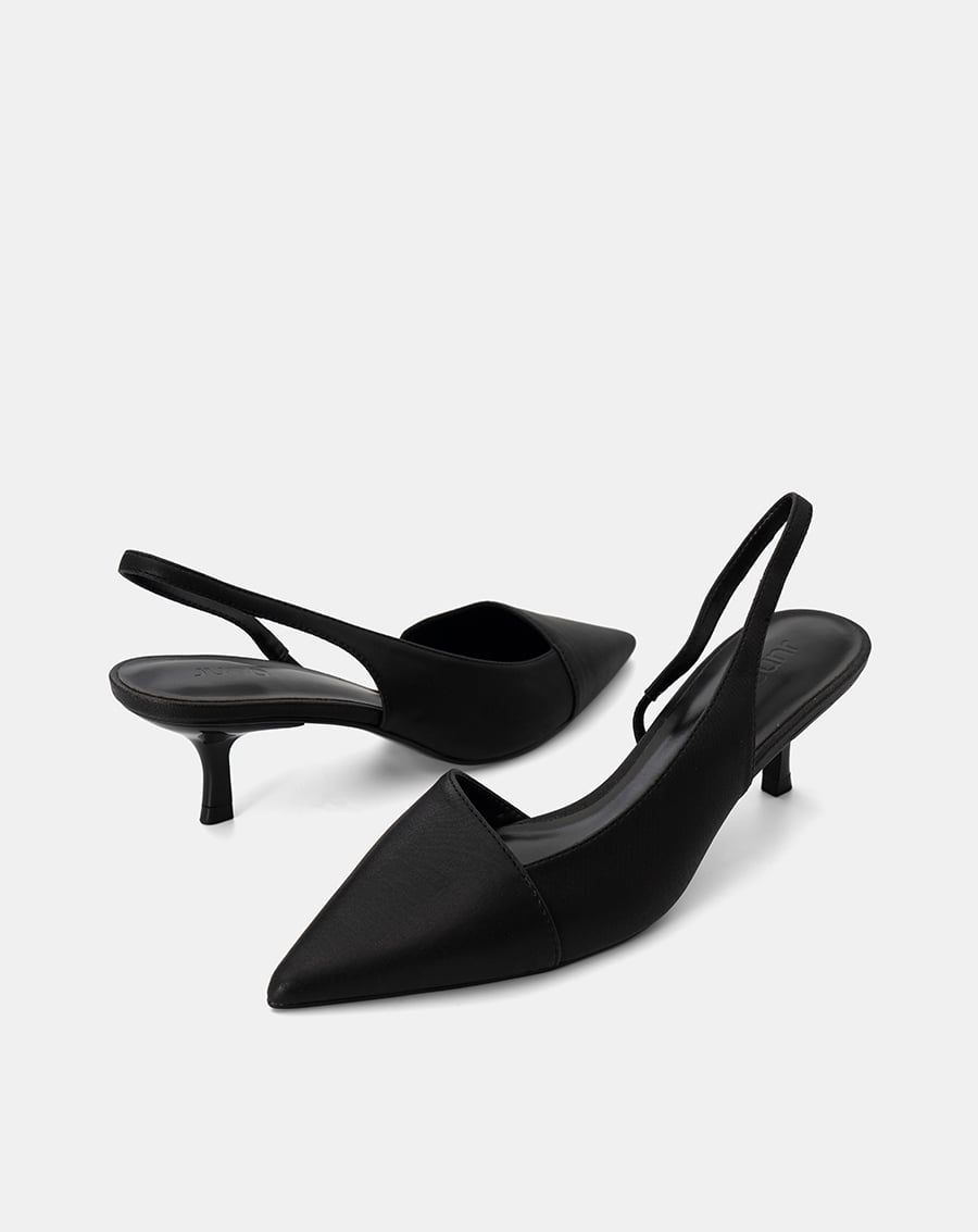  Giày Cao Gót Slingback Kitten Heel Mũi Nhọn 