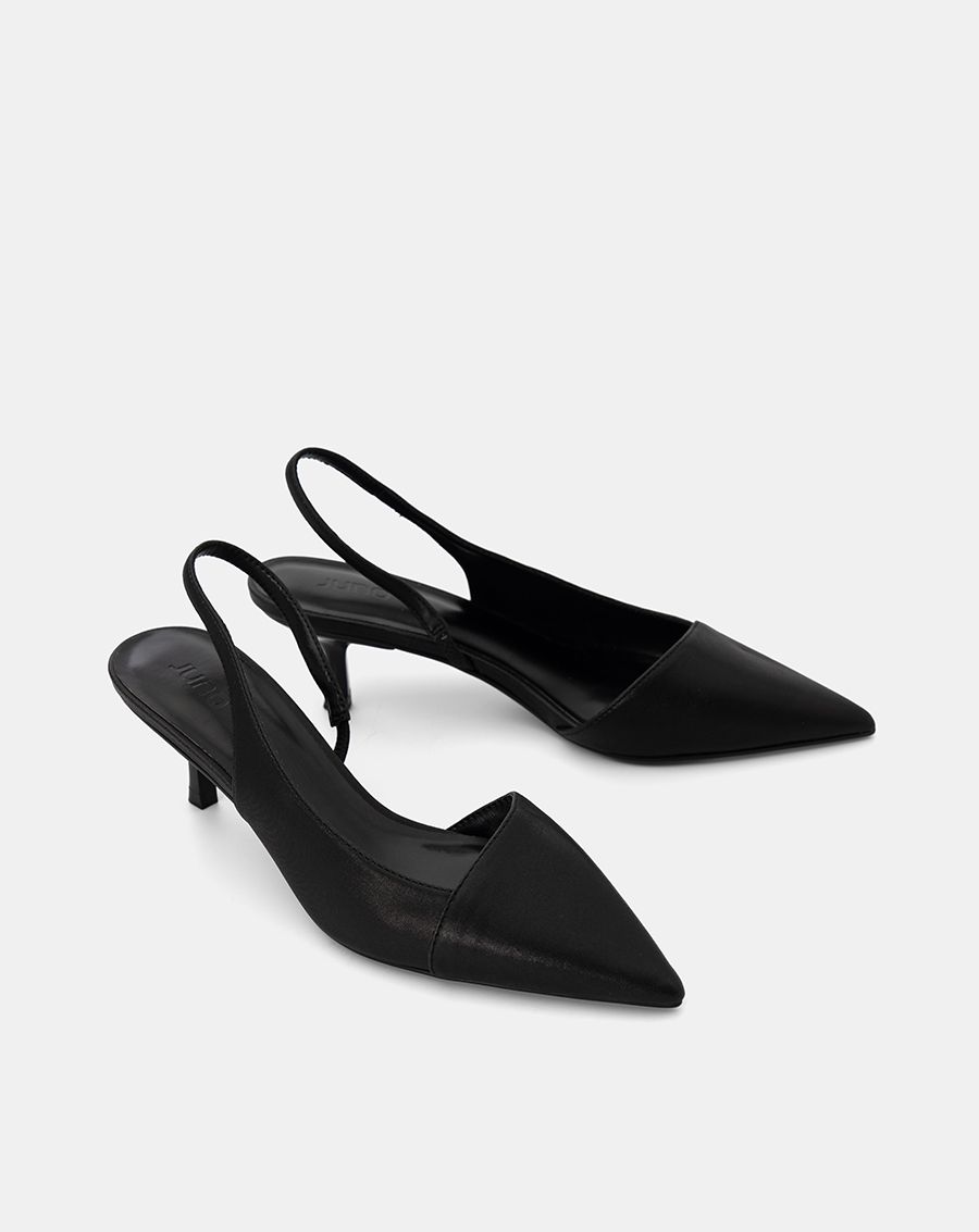  Giày Cao Gót Slingback Kitten Heel Mũi Nhọn 