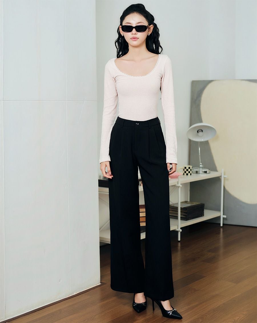  Giày Cao Gót Pump Slingback Phối Khoá 