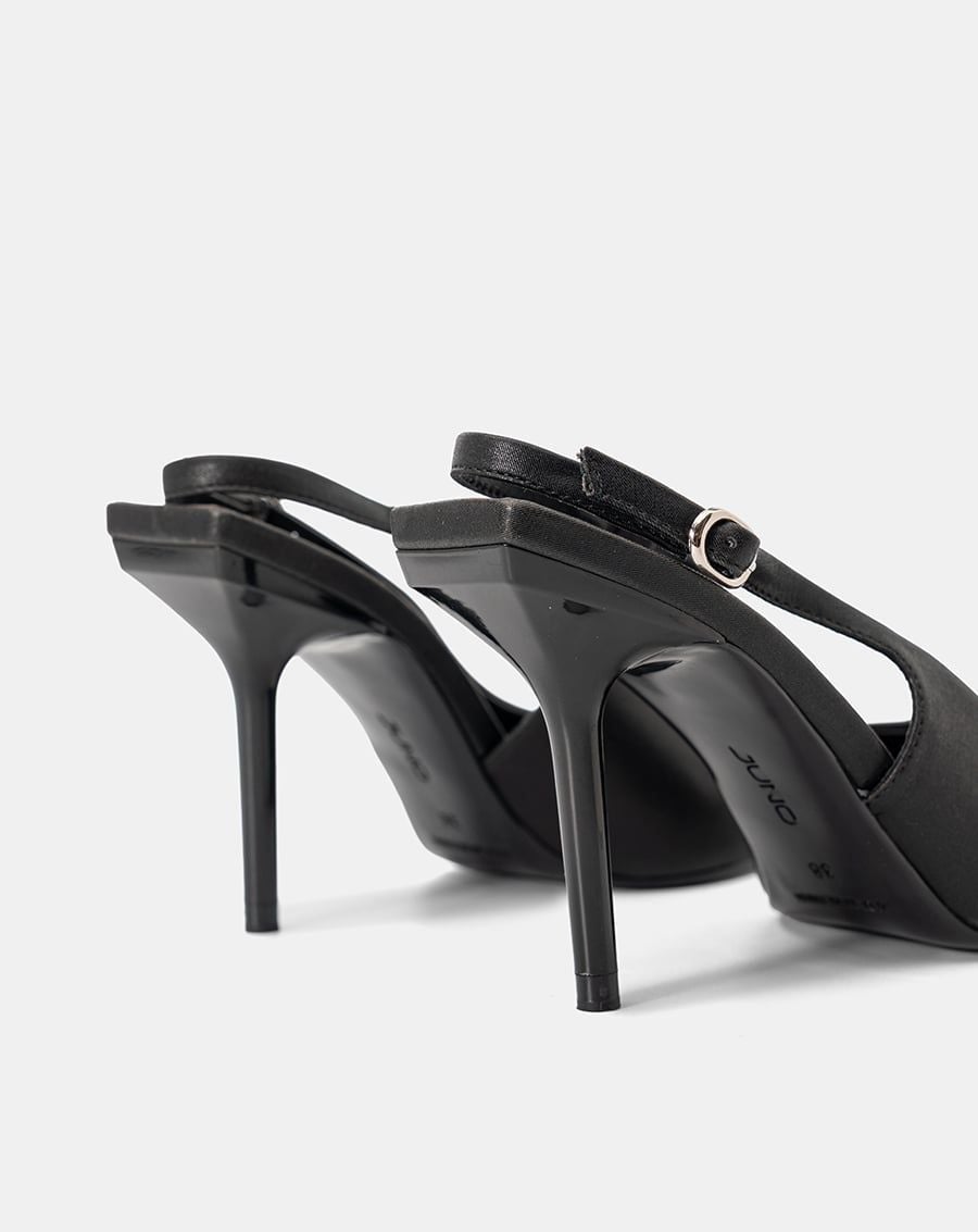  Giày Cao Gót Pump Slingback Phối Khoá 