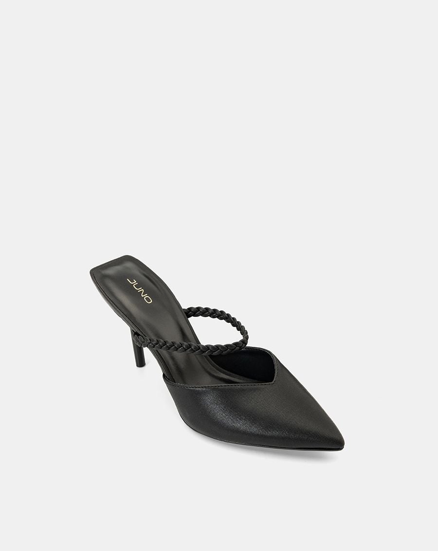  Giày Cao Gót Mules Quai Thắt Bính 