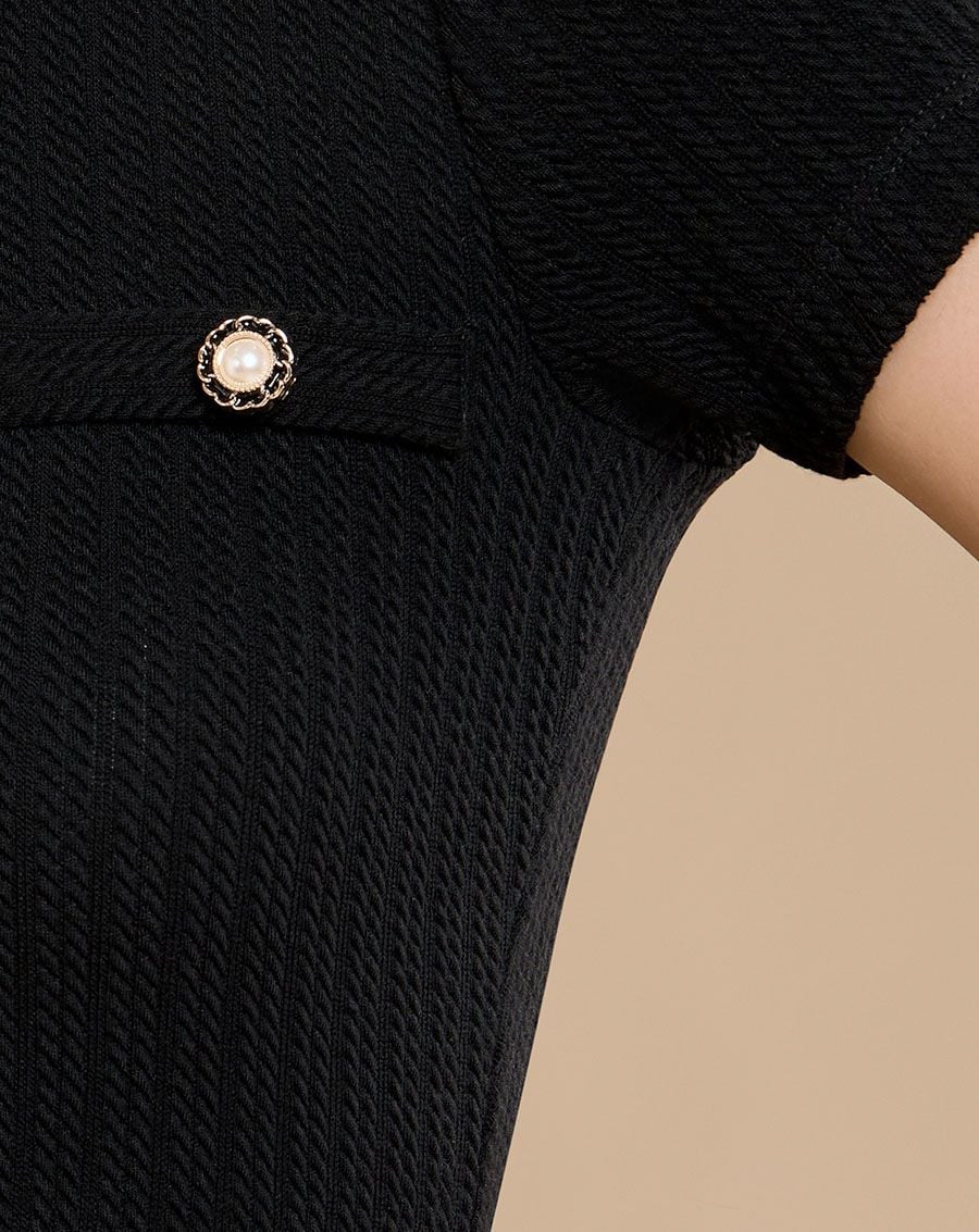  Áo thun tay phồng phối nút kiểu 