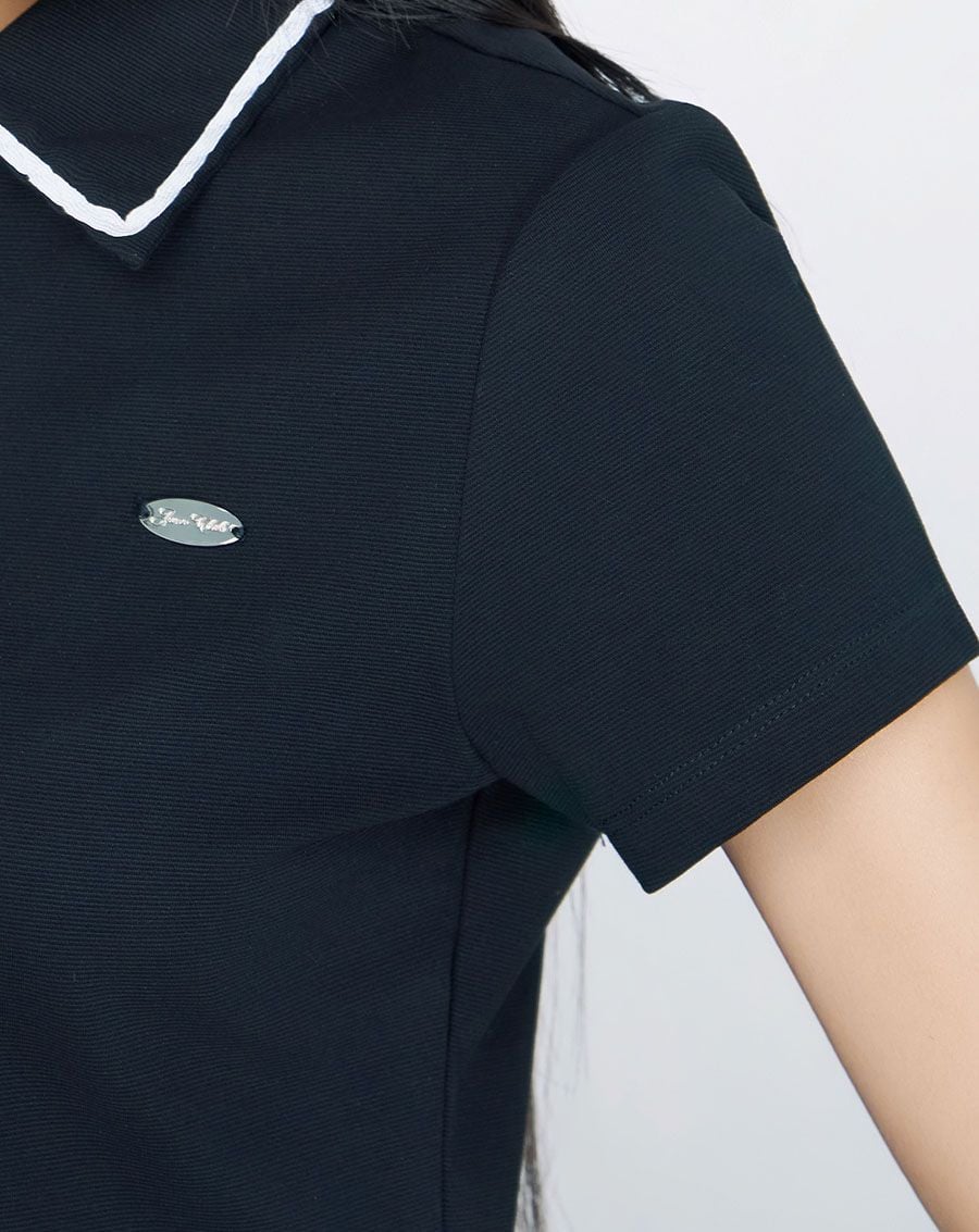  Áo thun polo phối viền 