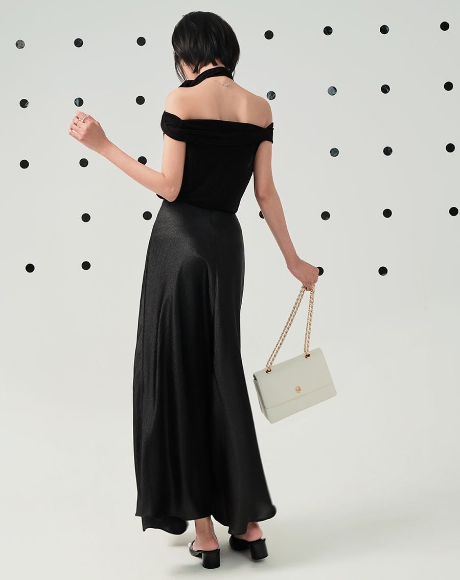  Chân váy A midi lưng liền 