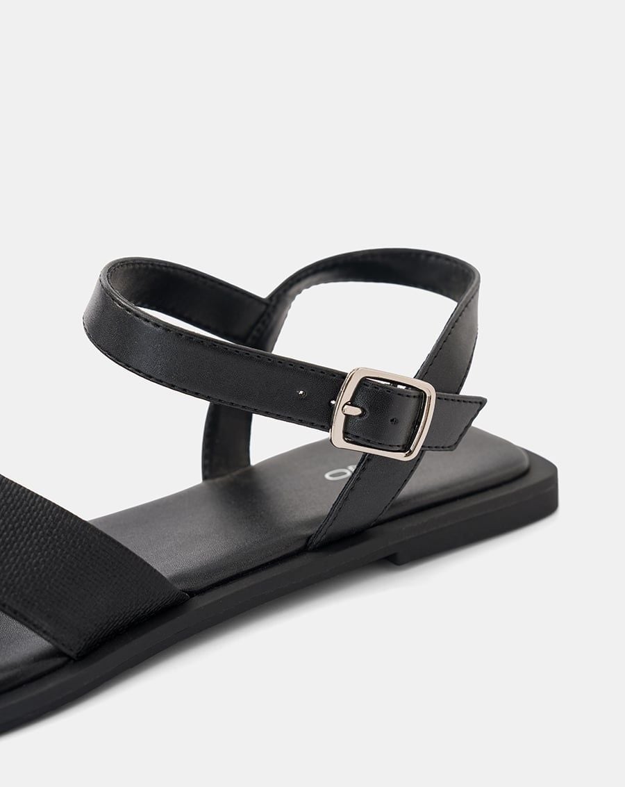  Giày Sandal Đế Bệt Phối Quai Vân Đan 