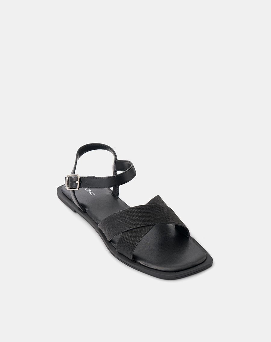  Giày Sandal Đế Bệt Phối Quai Vân Đan 