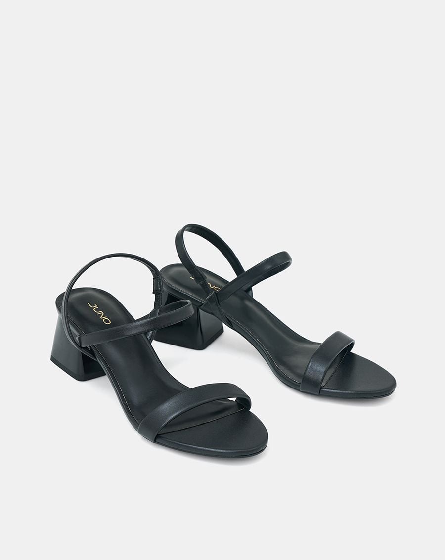  Giày Sandal Gót Thấp Quai Ngang 