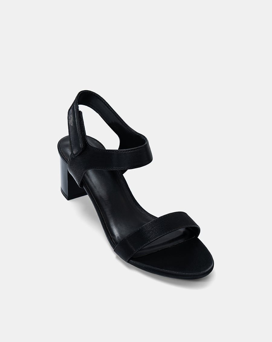  Giày Sandal Gót Trụ Quai Ngang Basic 
