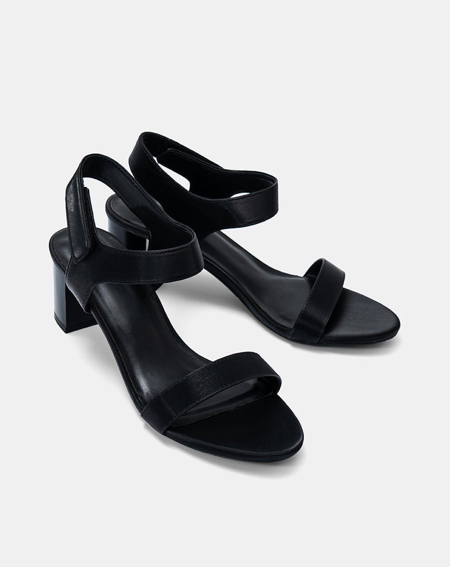  Giày Sandal Gót Trụ Quai Ngang Basic 