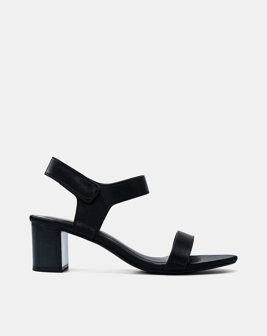  Giày Sandal Gót Trụ Quai Ngang Basic 