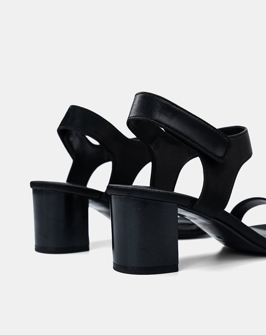  Giày Sandal Gót Trụ Quai Ngang Basic 