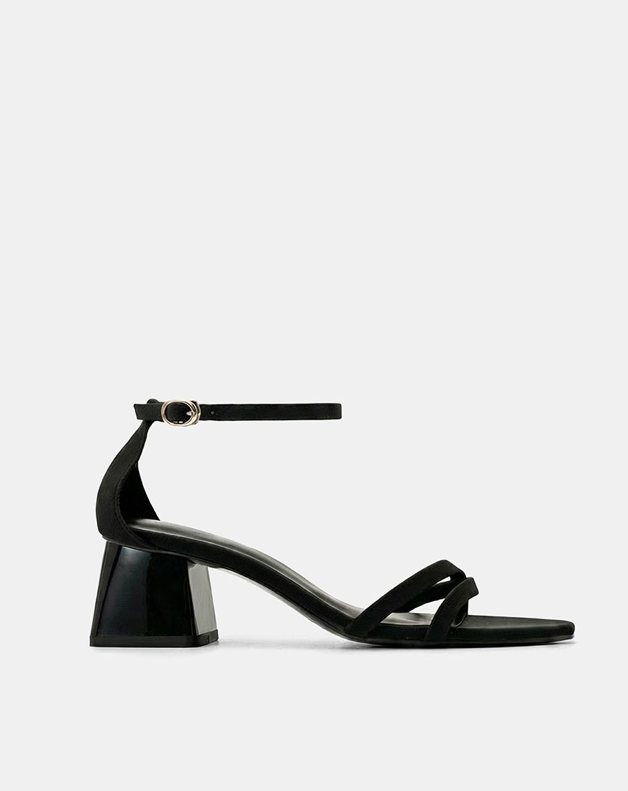  Giày Sandal Gót Vuông Quai Chéo 