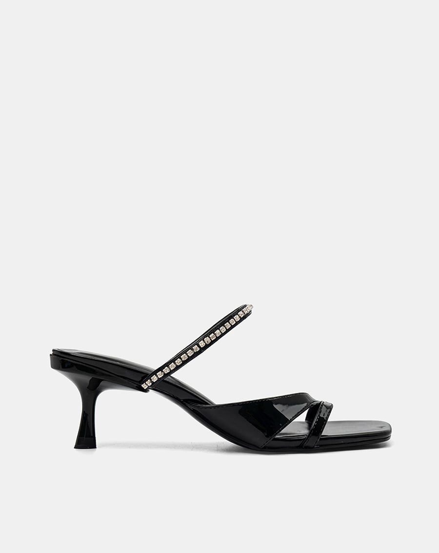  Giày Sandal Mules Phối Dây Trang Trí 