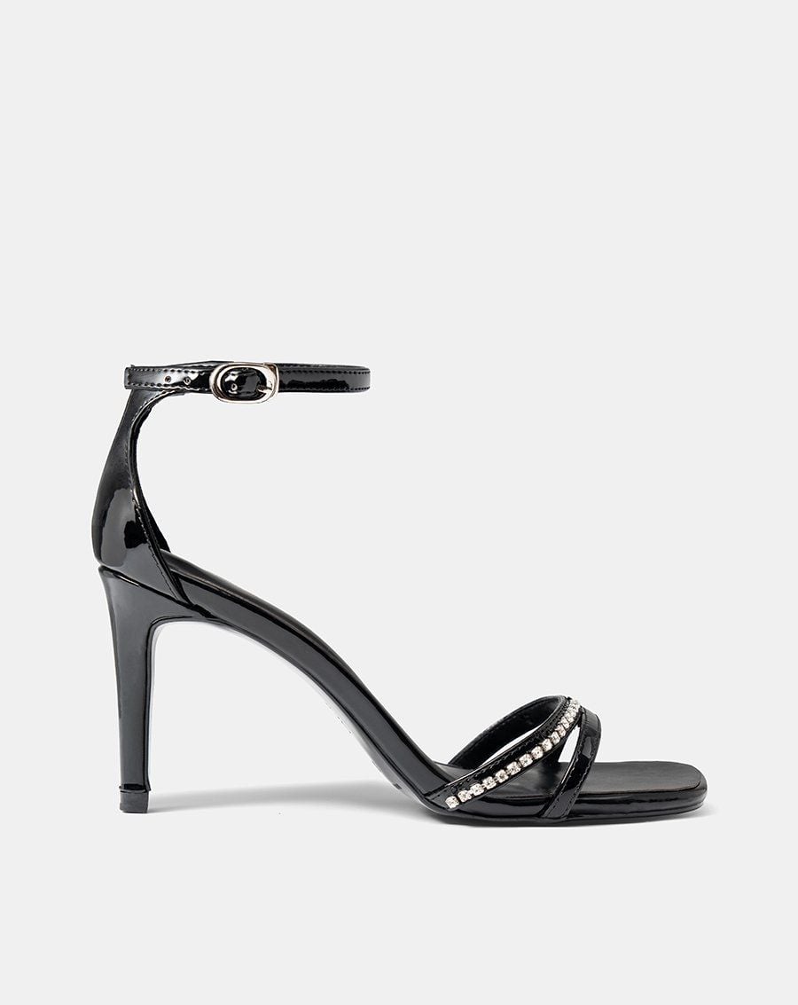  Giày Sandal Cao Gót Quai Đính Đá 