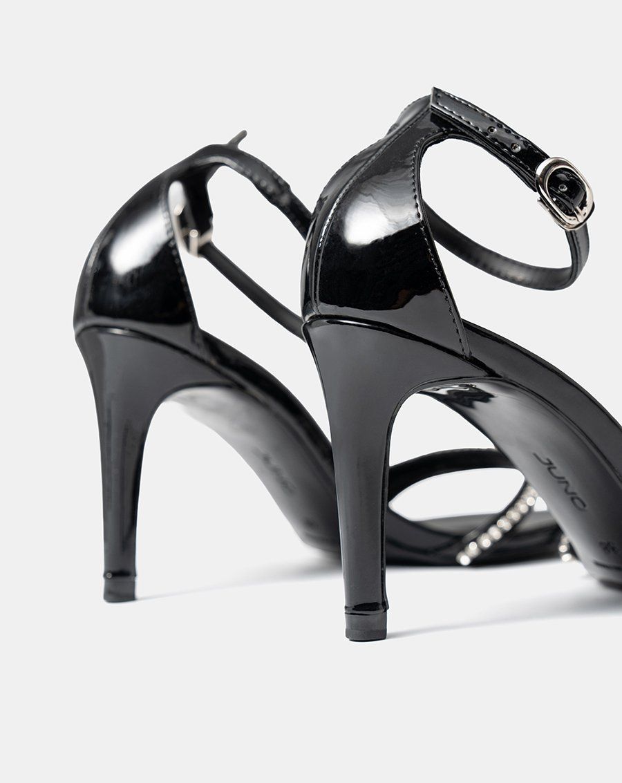  Giày Sandal Cao Gót Quai Đính Đá 