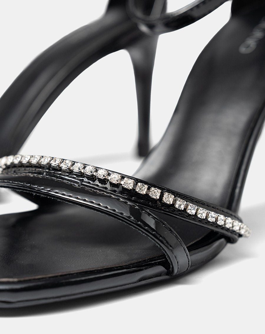  Giày Sandal Cao Gót Quai Đính Đá 