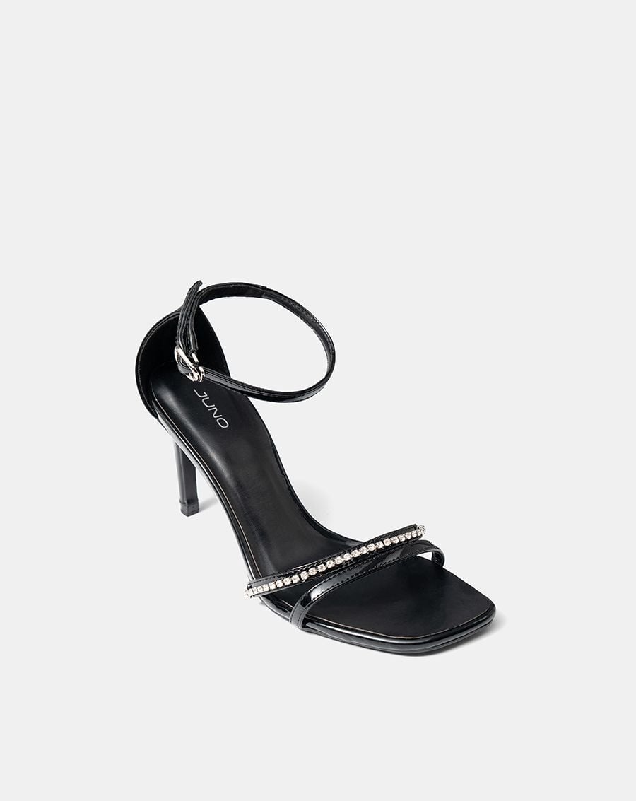  Giày Sandal Cao Gót Quai Đính Đá 