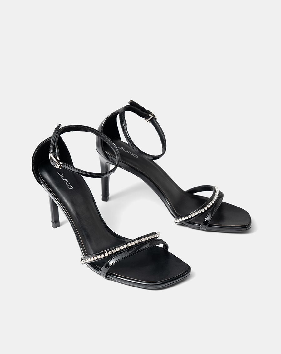  Giày Sandal Cao Gót Quai Đính Đá 
