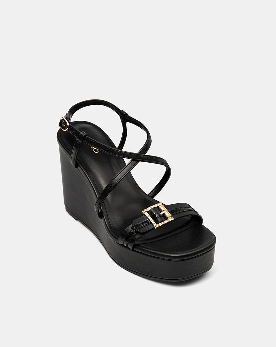  Giày Sandal Đế Xuồng Quai Sọc 