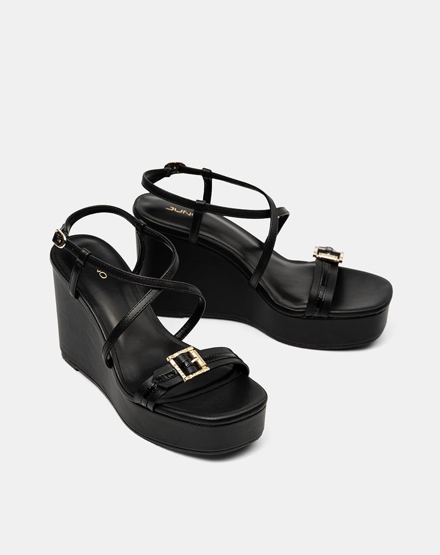  Giày Sandal Đế Xuồng Quai Sọc 