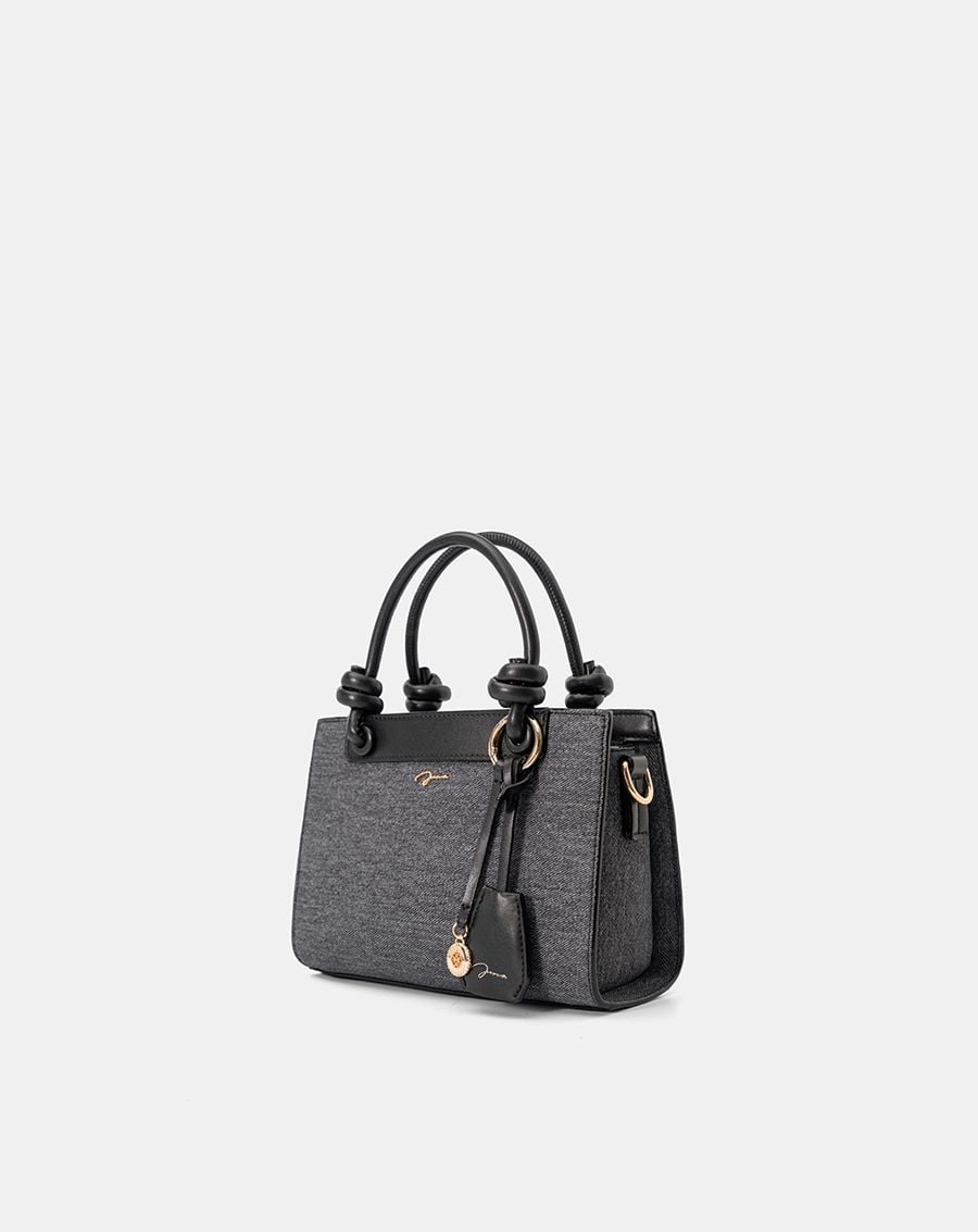  Túi Xách Nhỏ Tay Cầm Xoắn Phối Charm 