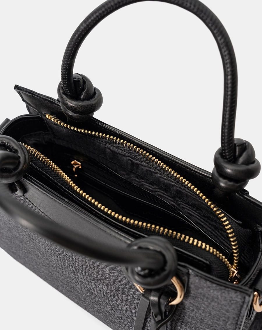  Túi Xách Nhỏ Tay Cầm Xoắn Phối Charm 