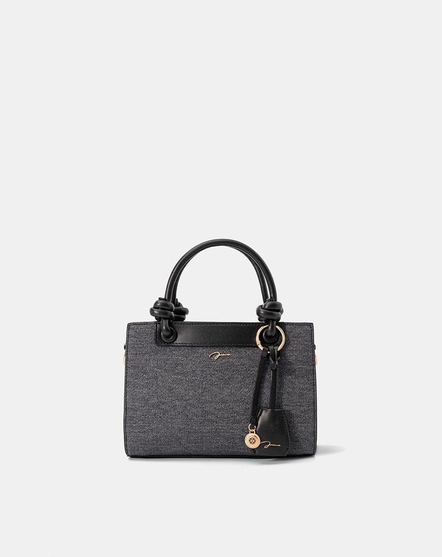  Túi Xách Nhỏ Tay Cầm Xoắn Phối Charm 