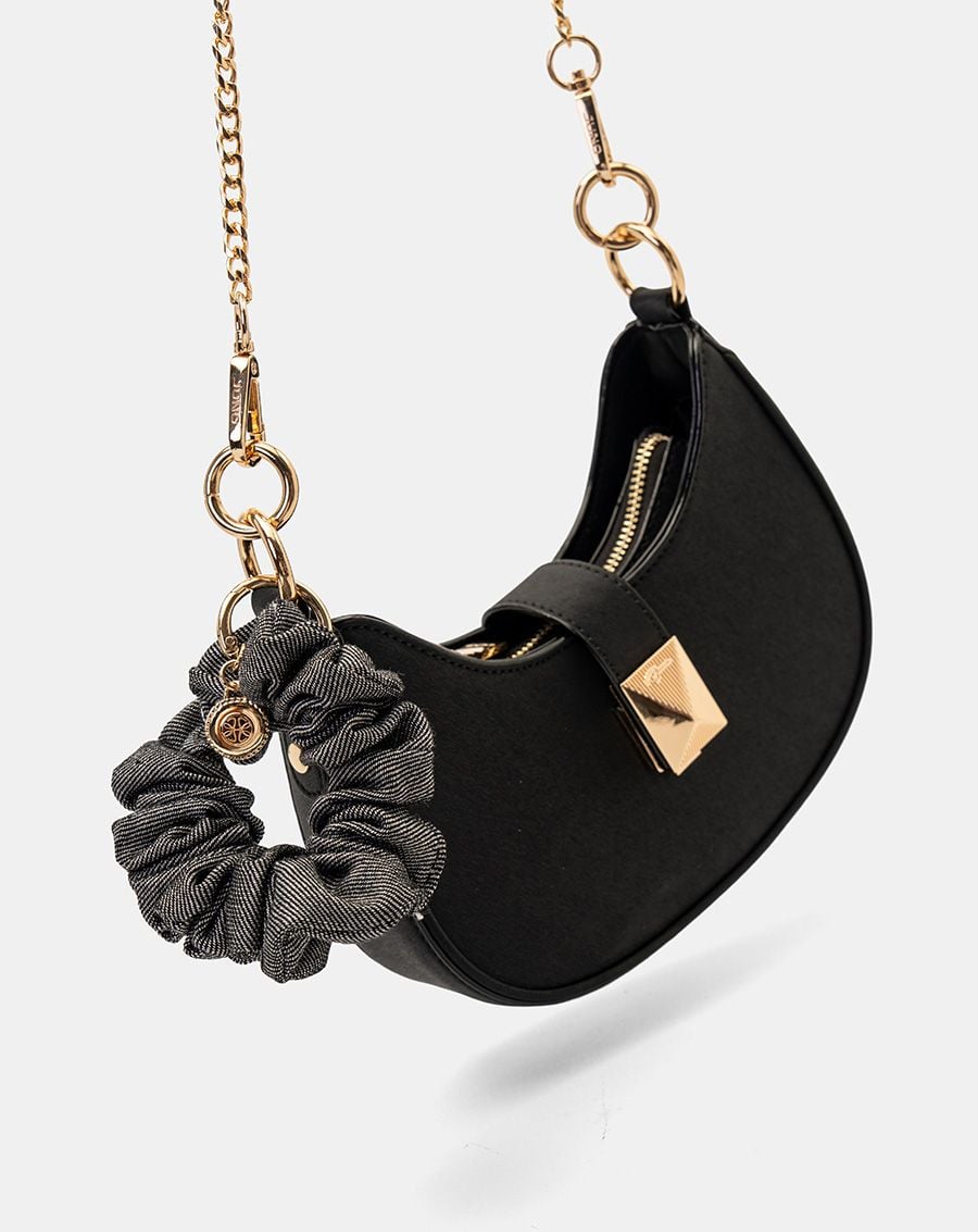  Túi Xách Nhỏ Đeo Vai Khoá Bấm Phối Cột Tóc Scrunchie 